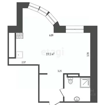Студия Омская область, Омск Омская ул., 119/1 (30.2 м)