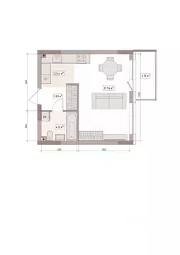 Студия Кемеровская область, Кемерово Уютный Квартал жилой комплекс ...