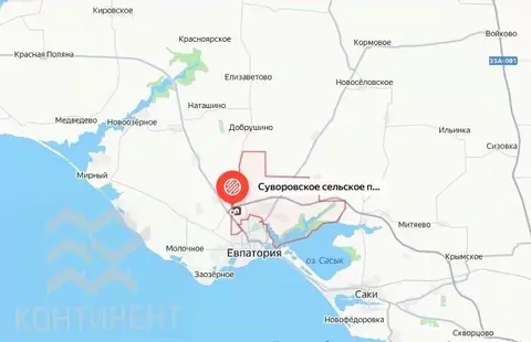 Участок в Крым, Сакский район, с. Суворовское ул. Суворовская, 1А ...