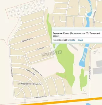 Участок в Тюменская область, Тюменский муниципальный округ, д. Елань ...