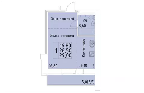 1-к кв. Кировская область, Киров ул. Красной Звезды (29.0 м)