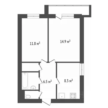 2-к кв. Красноярский край, Красноярск ул. Борисевича, 14 (41.6 м)