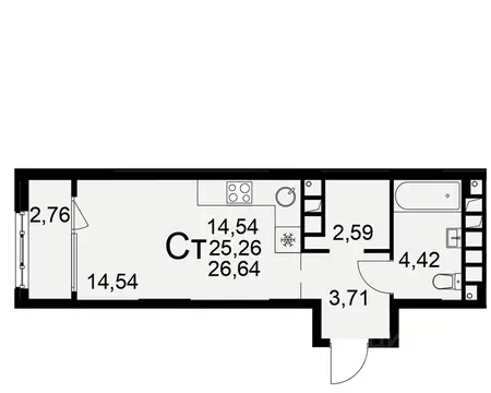 1-к кв. Рязанская область, Рязань пос. Ворошиловка, Символ жилой ...
