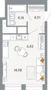 Студия Тульская область, Тула ул. Красина, 78 (30.49 м)