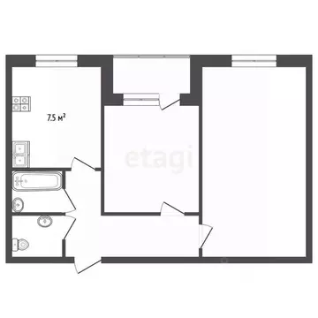 2-к кв. Ямало-Ненецкий АО, Новый Уренгой просп. Мира, 26к2 (48.9 м)
