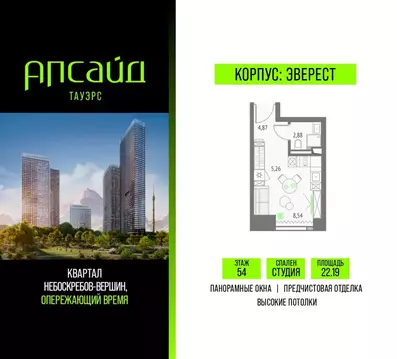 Студия Москва Огородный проезд, 4/7к4 (22.19 м)