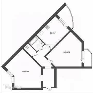 2-к кв. Тамбовская область, Тамбов ул. Чичерина, 7/1к1 (70.4 м)