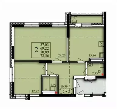 2-к кв. Башкортостан, Уфа Затон-Восточный жилрайон, Паруса жилой ...
