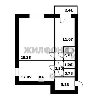 2-комнатная квартира: Новосибирск, Плющихинская улица, 9 (63.6 м)