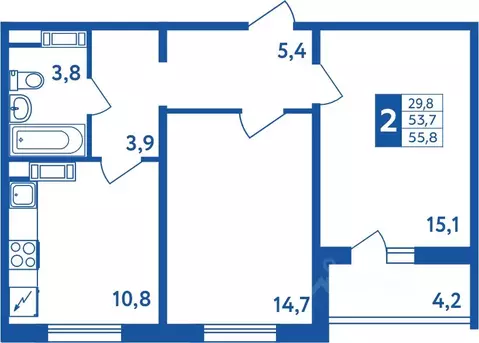 2-к кв. Башкортостан, Уфа Дема жилрайон, Новая Дема жилой комплекс ...