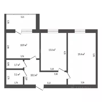 2-к кв. Амурская область, Благовещенск Заводская ул., 2/3 (62.0 м)