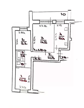 3-к кв. Карелия, Петрозаводск Пограничная ул., 9 (64.0 м)