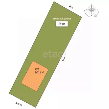 Дом в Тюменская область, Тюмень Торфяник-1 СНТ, ул. Центральная (73 м)