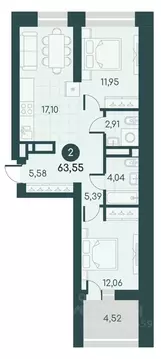 2-к кв. Курганская область, Курган Малиновые высоты жилой комплекс ...