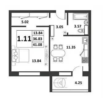 1-к кв. Новгородская область, Великий Новгород ул. Якова Павлова, 15 ...