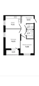 2-комнатная квартира: Екатеринбург, улица Краснолесья, 96 (56 м)