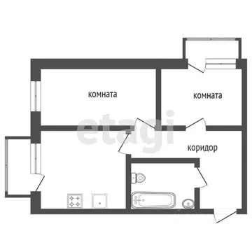 2-к кв. Ростовская область, Ростов-на-Дону ул. Оганова, 16 (44.0 м)