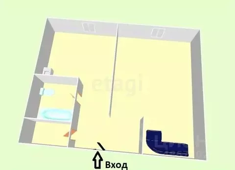 1-к кв. Сахалинская область, Южно-Сахалинск городской округ, с. ...