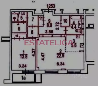 2-к кв. Москва Шелепихинская наб., 34к2зд3 (71.7 м)