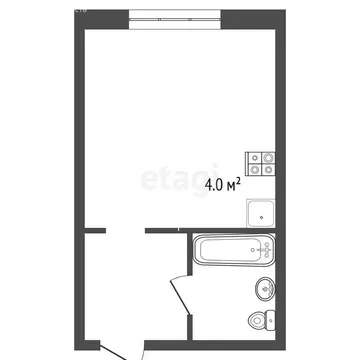 Квартира-студия: Томск, Торговая улица, 6 (17.6 м)
