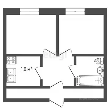 2-к кв. Ставропольский край, Пятигорск Красная ул. (33.0 м)