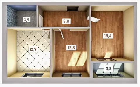 2-к кв. Башкортостан, Уфа ул. Менделеева, 156/1 (57.6 м)