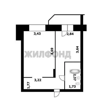 1-комнатная квартира: Новосибирск, улица Дуси Ковальчук, 244 (39.2 м)