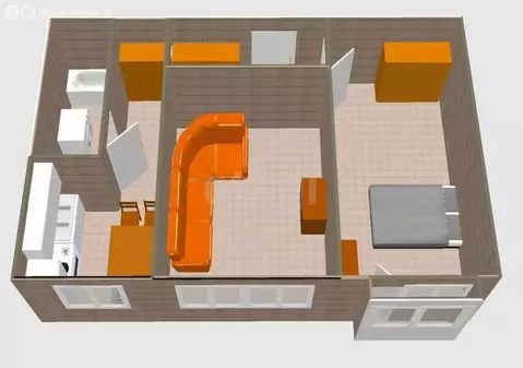 2-комнатная квартира: Южно-Сахалинск, Комсомольская улица, 269А (56 м)