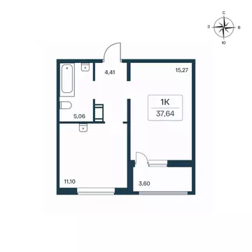 1-к кв. Ленинградская область, Всеволожский район, Заневское городское ...