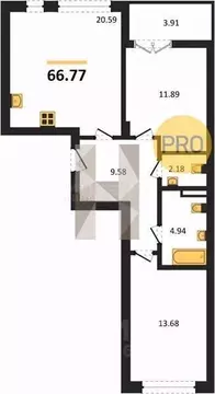 3-к кв. Калининградская область, Гурьевск Включи жилой комплекс (82.27 ...