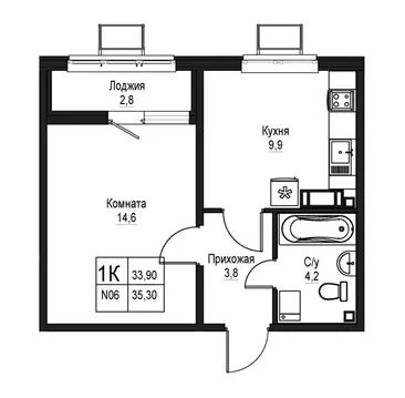 1-комнатная квартира: Нижний Новгород, Автозаводский район (33.9 м)