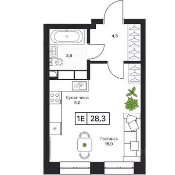 Студия Московская область, Пушкино Пушкино Град жилой комплекс, к2 ...