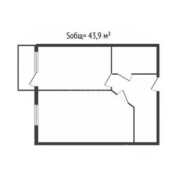 1-к кв. Брянская область, Брянск Брянский пер., 69 (43.9 м)