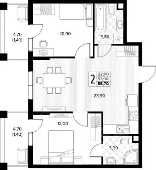 2-к кв. Краснодарский край, Анапа муниципальный округ, с. Сукко ...