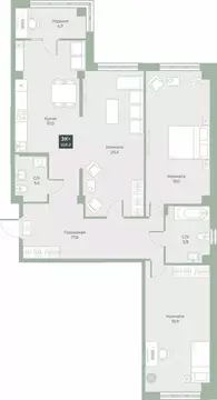 3-к кв. Курганская область, Курган Заозерный жилрайон, 6А мкр, ул. ...