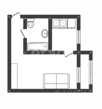 1-к кв. Смоленская область, Смоленск пос. Красный Бор,  (29.3 м)