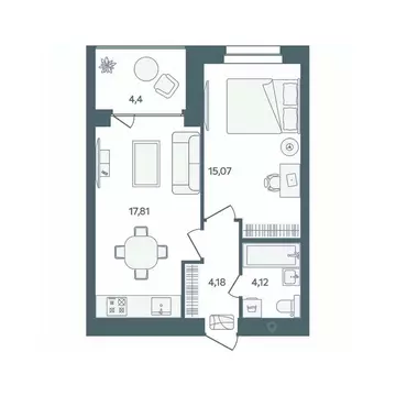 1-к кв. Ярославская область, Ярославль пос. Павловский, Волга-Лайф ...