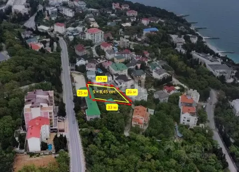 Участок в Крым, Ялта муниципальный округ, Кореиз пгт спуск Мисхорский, ...