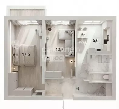 2-к кв. Ленинградская область, Выборгский район, Рощино пгт ул. ...