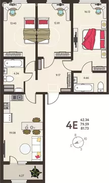 3-комнатная квартира: Курск, микрорайон Курского Завода Тракторных ...