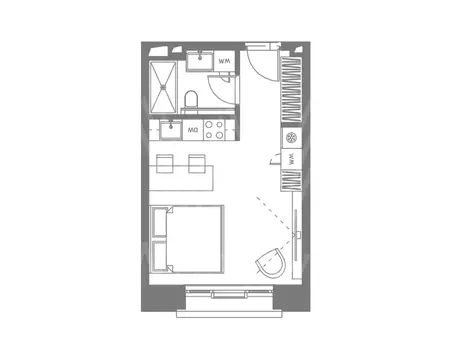 Квартира-студия: Москва, Ленинский проспект, 2 (28 м)