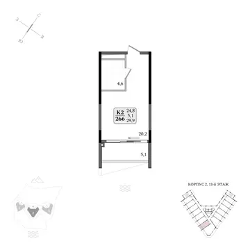 Студия Крым, Алушта муниципальный округ, пос. Бондаренково Летто жилой ...