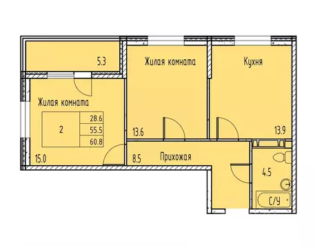 2-к кв. Ростовская область, Ростов-на-Дону просп. Маршала Жукова, 18/1 ...