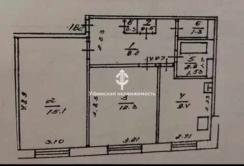 2-к кв. Башкортостан, Уфа ул. Адмирала Ушакова, 84 (50.0 м)