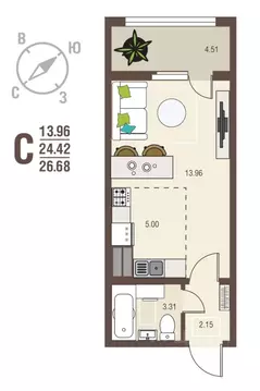 Студия Воронежская область, с. Новая Усмань бул. Художников, 4 (26.68 ...