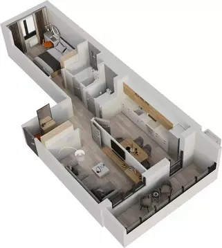 2-к кв. Татарстан, Нижнекамск Время жилой комплекс (56.7 м)