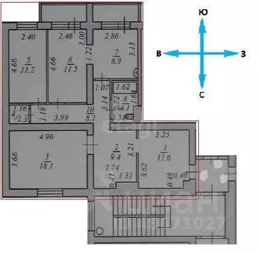 3-к кв. Сахалинская область, Южно-Сахалинск Комсомольская ул., 291 ...