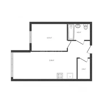 1-к кв. Брянская область, Брянск ул. Некрасова, 20 (45.0 м)
