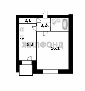 1-к кв. Новосибирская область, Новосибирск Выборная ул., 105/1 (35.5 ...