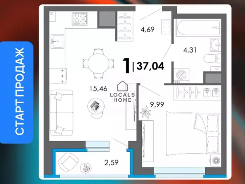 1-к кв. Рязанская область, Рязанский муниципальный округ, с. Дядьково  ...